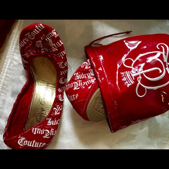 Juicy Couture  Red Leather Women’s Ballet Flat - Picture 2 of 8